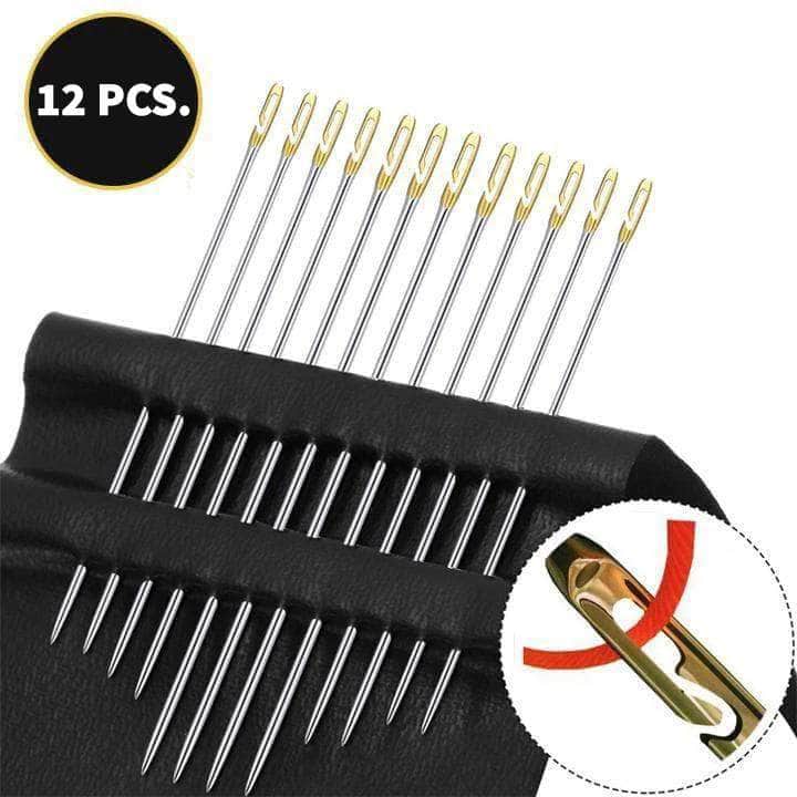 12pcs 45mm Self Threading Needle, Embroidery Needles For Hand