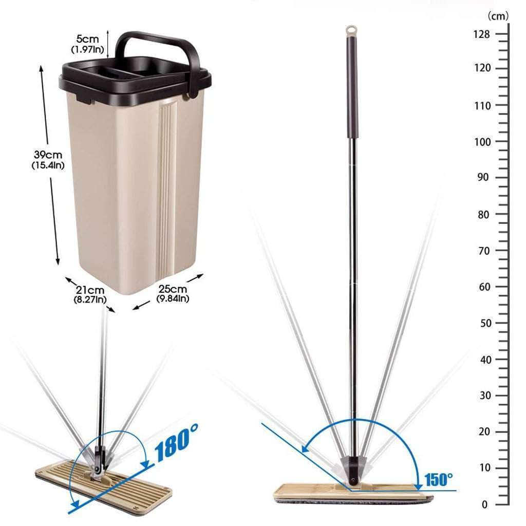 SDARISB Official Store Mops 10 pcs. Mop Mods Flat Squeeze Mop With Bucket