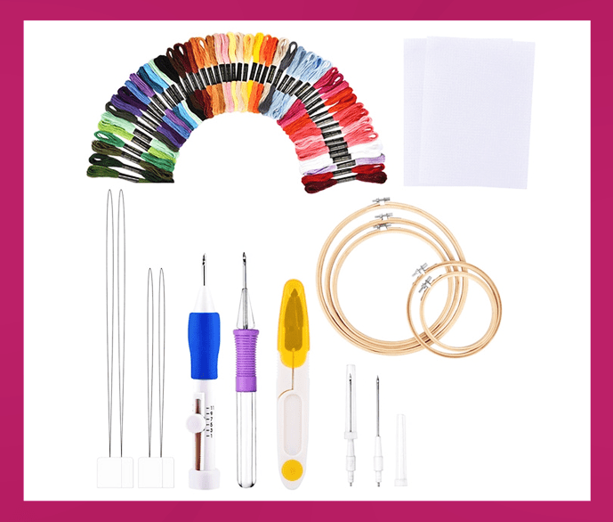 AFDEAL ASHOUSE Store Embroidery Punch Needle Embroidery Kit Pro