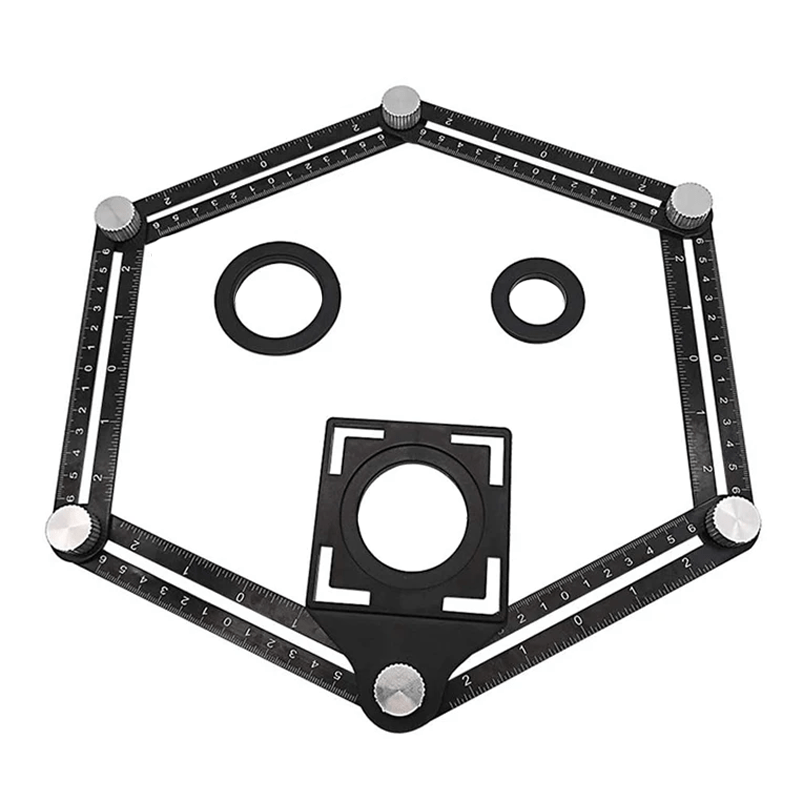 Top Smart Products Smart Six-Sided Aluminum Alloy Multi Angle Template Measuring Tool With Drilling Locator