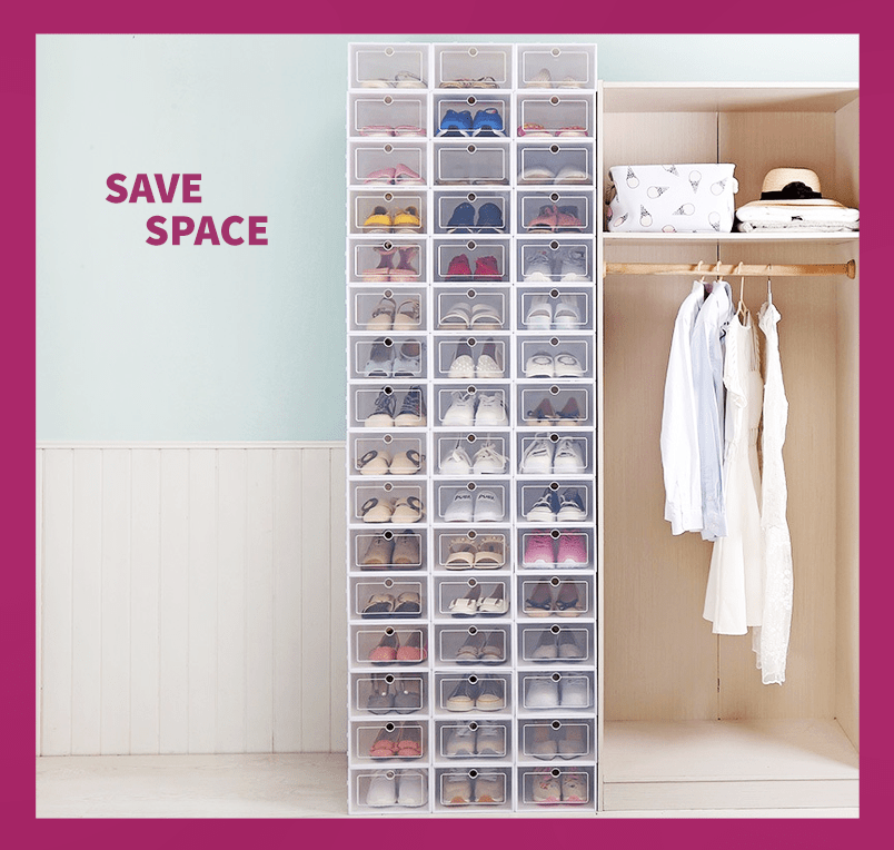Top Smart Products Smart Stackable Shoe Box Organizer