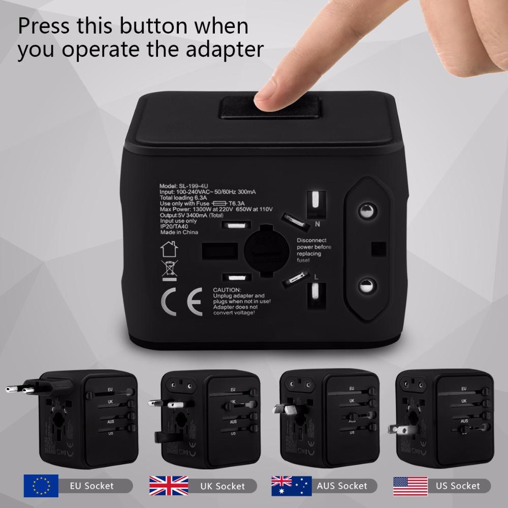 LONGET Official Store International Plug Adaptor Travel Adapter