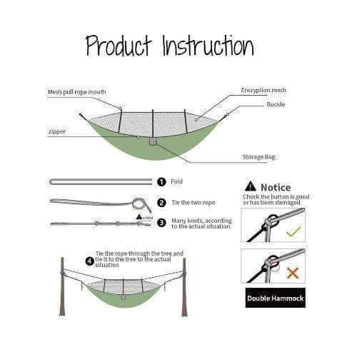 lolo tour Official Store Hammocks Treehouse Mosquito Net Hammock